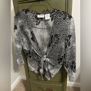 Chico's Floral Tie-Front top